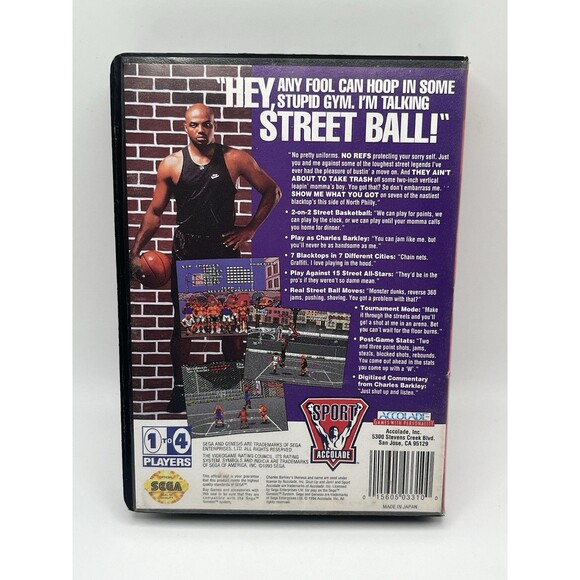 Barkley: Shut Up And Jam! In Box No Manual Sega Genesis Used 1994 TESTED - Picture 4 of 8
